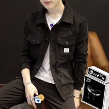 2021新款牛仔夹克男秋冬新款休闲青年潮流上衣个性帅气复古外套男，男装夹克，星座1804