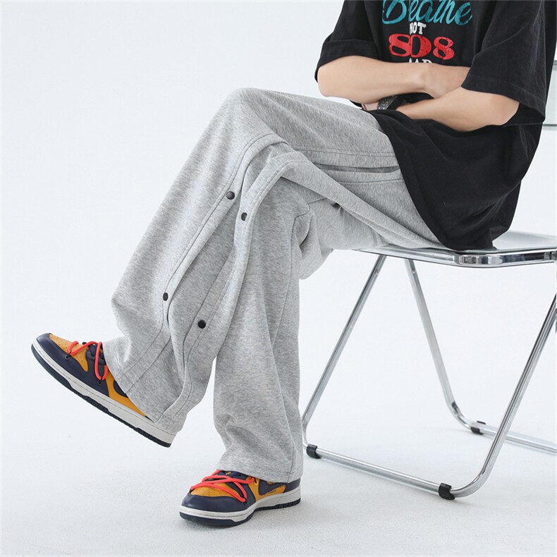 XZ-221-5/K218/P55控78美式高街潮牌直筒拼接排扣运动卫裤休闲裤,男装休闲裤,星座221-1
