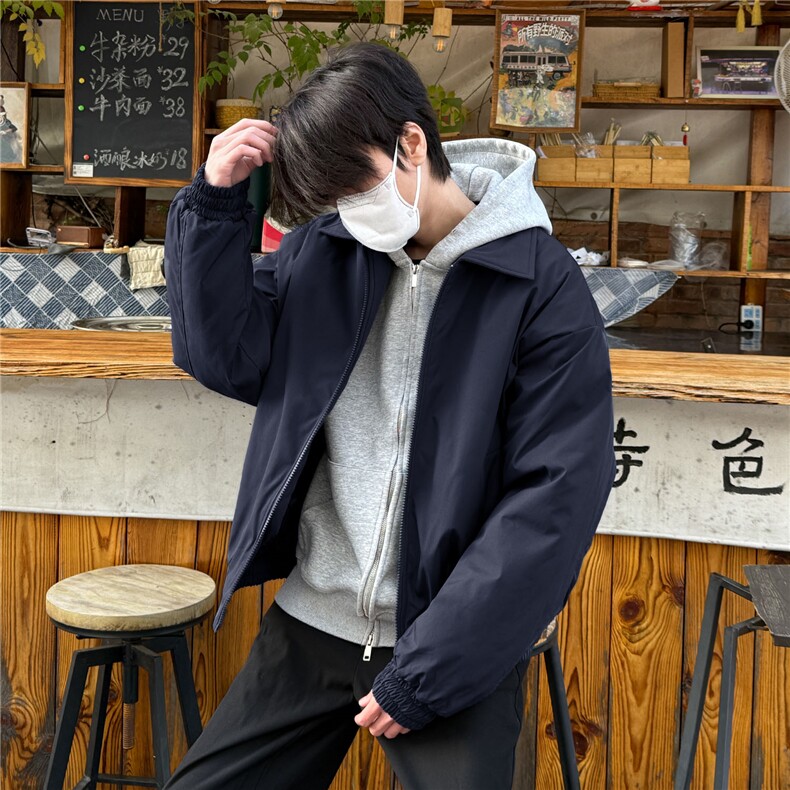 大货冬季飞行服夹克棉服加厚外套男装宽松翻领棉衣S374特批75,男装夹克,电商A233-1