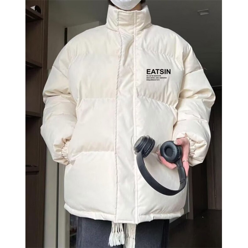 羽绒服男带门禁冬季新款青少年拼色面包服防寒保暖外套 MYY001图片