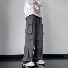 美式潮牌工装裤男复古高街宽松休闲裤机能风抽绳束脚长裤K07，男装休闲裤，星座1116A-1（原606A）