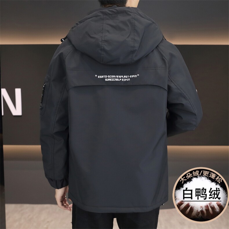 冬季新款白鸭绒户外防寒工装连帽羽绒服外套上衣男1811P170,男装羽绒服,电商B226