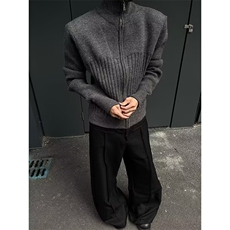 586-P58文艺慵懒流行潮流原宿气质百搭ins简约开衫毛衣时尚，男装针织衫/毛衣，电商B323A