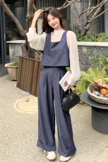 春装新款大量现货！波点衬衫牛仔三件套2C133-8915-P175-K248，女装套装/套裙，2C133