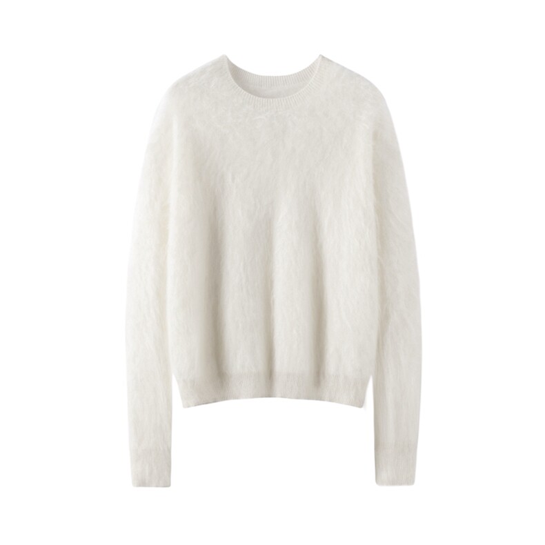 秋季新款纯色针织圆领针织套衫休闲，女装羊绒衫，臻维羊绒