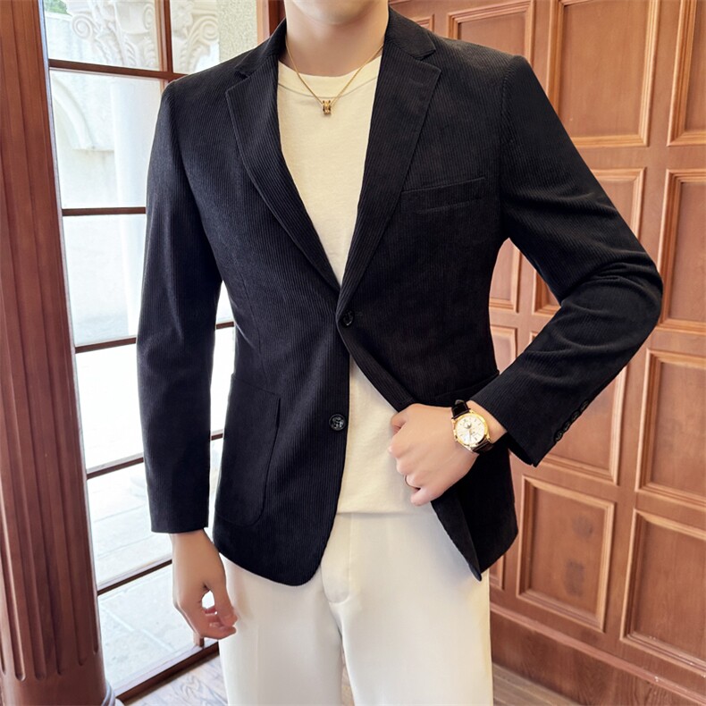 26做货-男士灯芯绒休闲西装修身韩版西服外套上衣DX6948P165,男装西服套装,电商D216