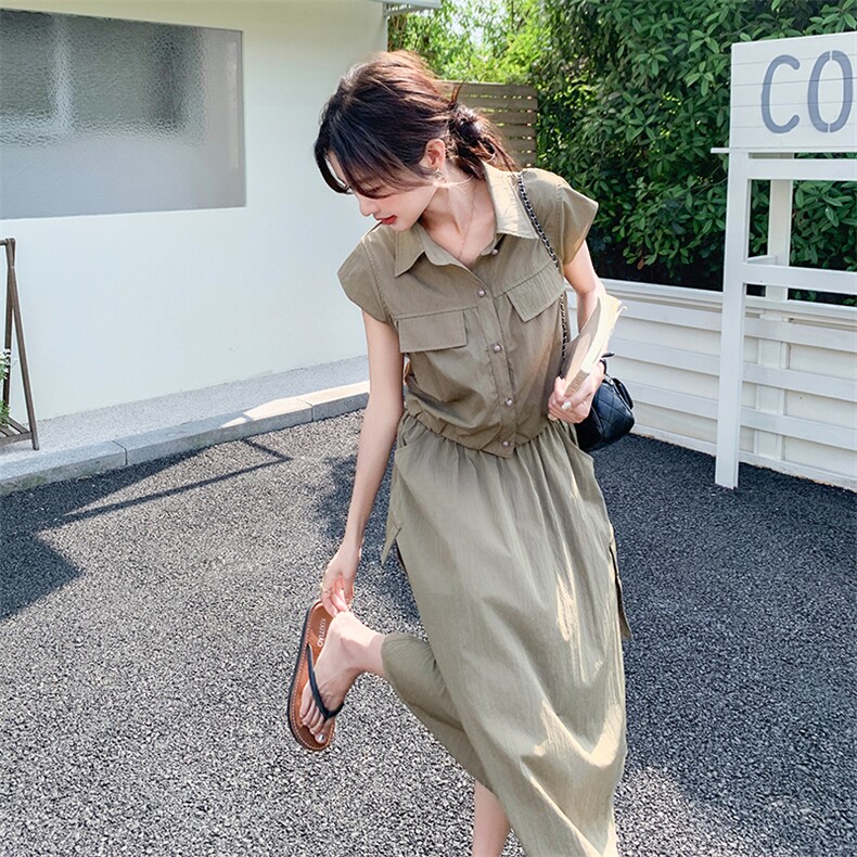 新款现货主推夏季薄款工装套装9837-P125-K188,女装套装/套裙,2C129