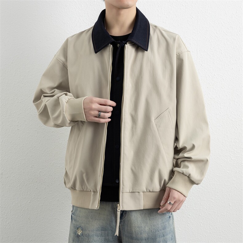 翻领夹克男春季简约宽松潮流百搭上衣服JK268-P78,男装夹克,星座308B-2
