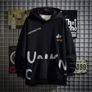 网格日系印花黄色连帽卫衣男秋季加绒套头衫A090-WY50P65限88图片
