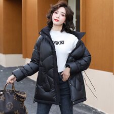 立领中长款羽绒服女2020年冬季新款宽松休闲白鸭绒外套，女装羽绒服，寒都衣屋