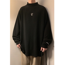 2024冬季新款港风黄墙大码半高领绣花德绒M-5XHT24869-特P25，男装T恤，电商A022