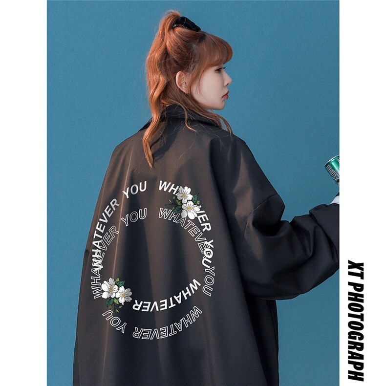 中性风秋季百搭宽松螺纹撞色夹克外套情侣男女G6721P65控78，男装夹克，电商A268