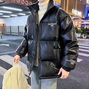 1506-1/MB1941/P82冬季立领男青少年加厚保暖新款ins潮牌印花棉衣图片