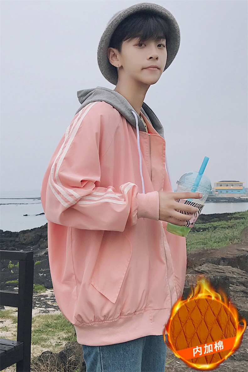 【】A003-927G-P65男士连帽休闲加绒夹克外套1济州岛,男装夹克,电商A003