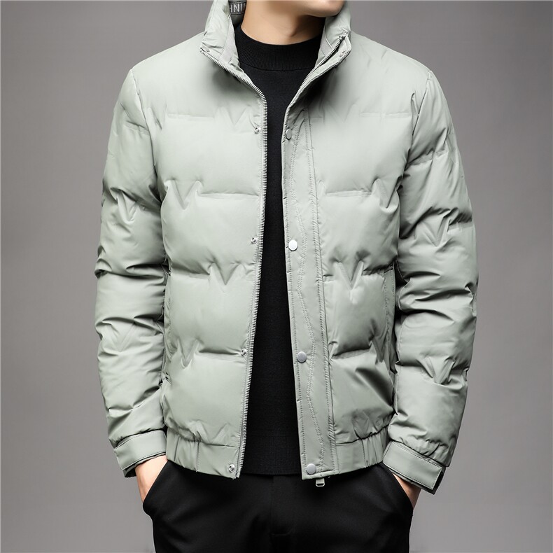 BJY08785新款冬季男士白鸭绒羽绒服立领保暖外套修身风衣大衣，男装风衣，电商B360