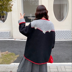 冬装复古刺绣内胆羽绒90绒毛呢外套2C050-1299-P285-K398，女装羽绒服，2C050