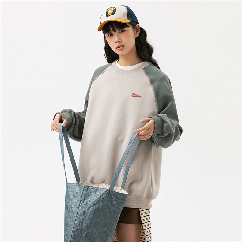 2026春季新款男装日系潮牌宽松拼色卫衣开衫休闲外套WY576-F85,女装短外套,电商A101（原外27）
