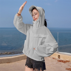 休闲防晒衣女短款2025夏季新款透气防紫外线防晒服巨好看的薄外套图片