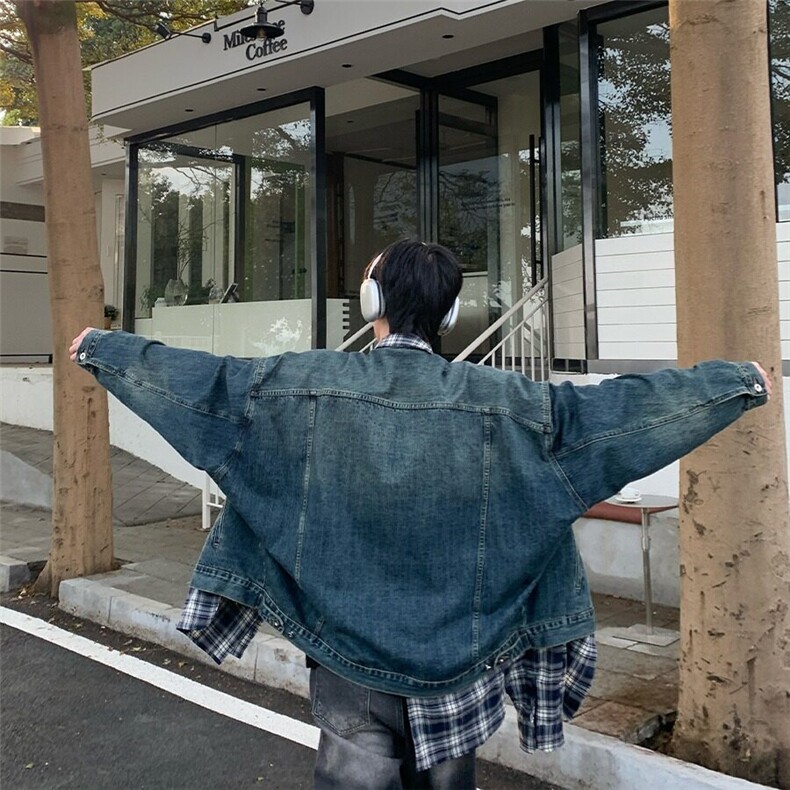 DJK8624-P88春秋假两件牛仔夹克男宽松水洗潮牌外套男-网图大货,男装夹克,星座603-2
