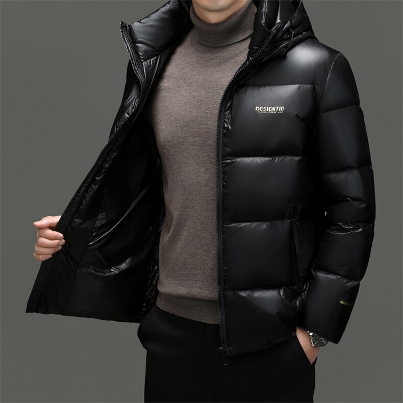 男装羽绒服YR3523主推2025冬现货继续充绒量：166g黑金活帽,男装羽绒服,钱塘207-1