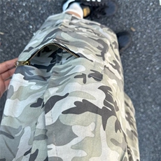 迷彩廓形风琴袋工装裤男女夏季潮流街头设计感小众款短裤BM21P48，男装牛仔裤，星座1013-5