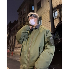 假两件棉衣男冬季宽松翻领棉服牛津复合内里面包服外套W9297，男装夹克，星座1116A-1（原606A）