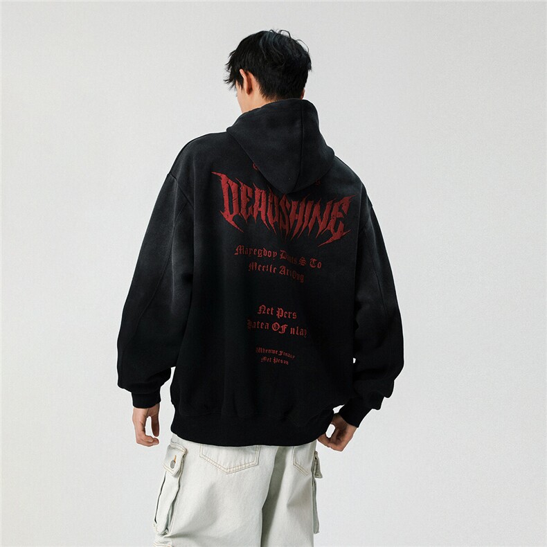 25新春字母扎染宽松潮牌韩版连帽卫衣W5020/P89128,男装卫衣,星座202