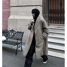 MH03-P145韩系慵懒风长款绒面棉服加厚保暖棉衣外套男，男装棉衣，星座1501-3