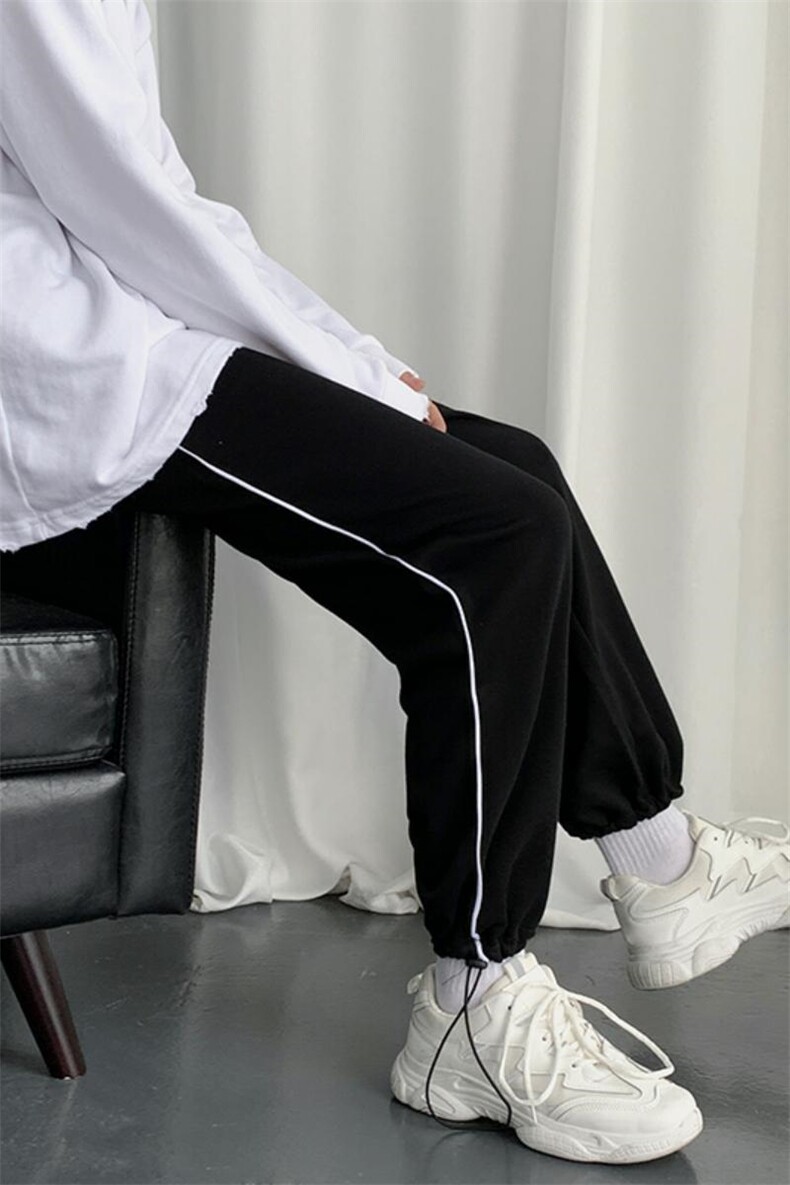 K2021-P45秋季港风大码潮流宽松卫裤抽绳束脚裤运动休闲裤,男装休闲裤,电商A009A（原A058A）