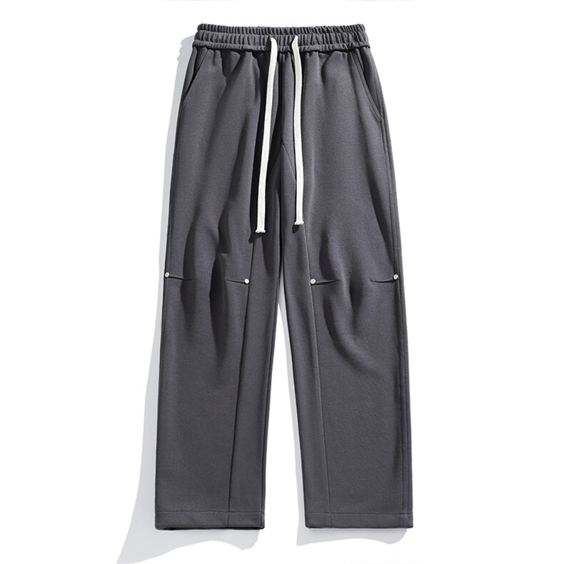 秋冬长裤白底美式高街卫裤宽松休闲针织拖地卫裤K23308-P40控58图片