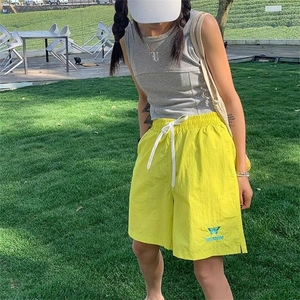 美式复古运动短裤夏季男女休闲中裤潮薄款篮球速干五分裤ins潮图片