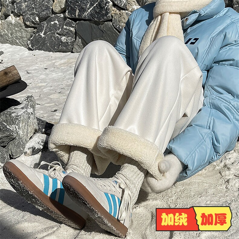 8XL-M 羊羔绒卫裤男加肥加大码加厚加绒运动裤男胖子9029特38图片