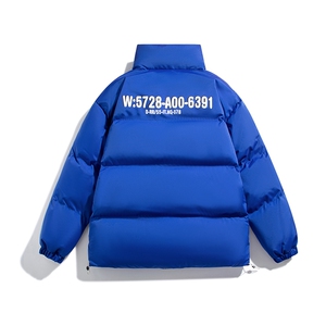 新款百搭设计感纯色情侣棉衣白底平铺M068B-P90控148图片