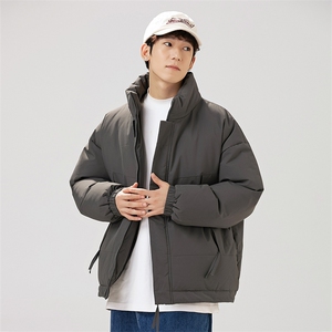 现货美式高街休闲夹克冬季立领纯色三防户外工装加厚棉服外套图片