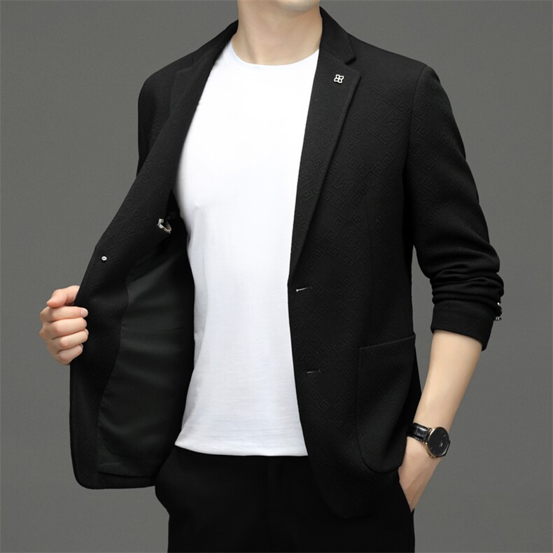 M23087-69钱塘2020-2中年男士西装外套商务休闲长袖纯色外衣P270,男装西服,钱塘207-2