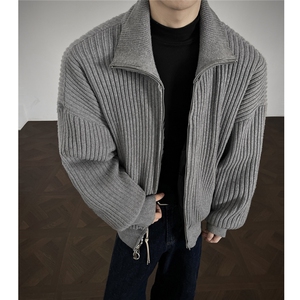 现货冬季新款针织毛衣拼接棉服男冬季MY5013-特P105控188图片
