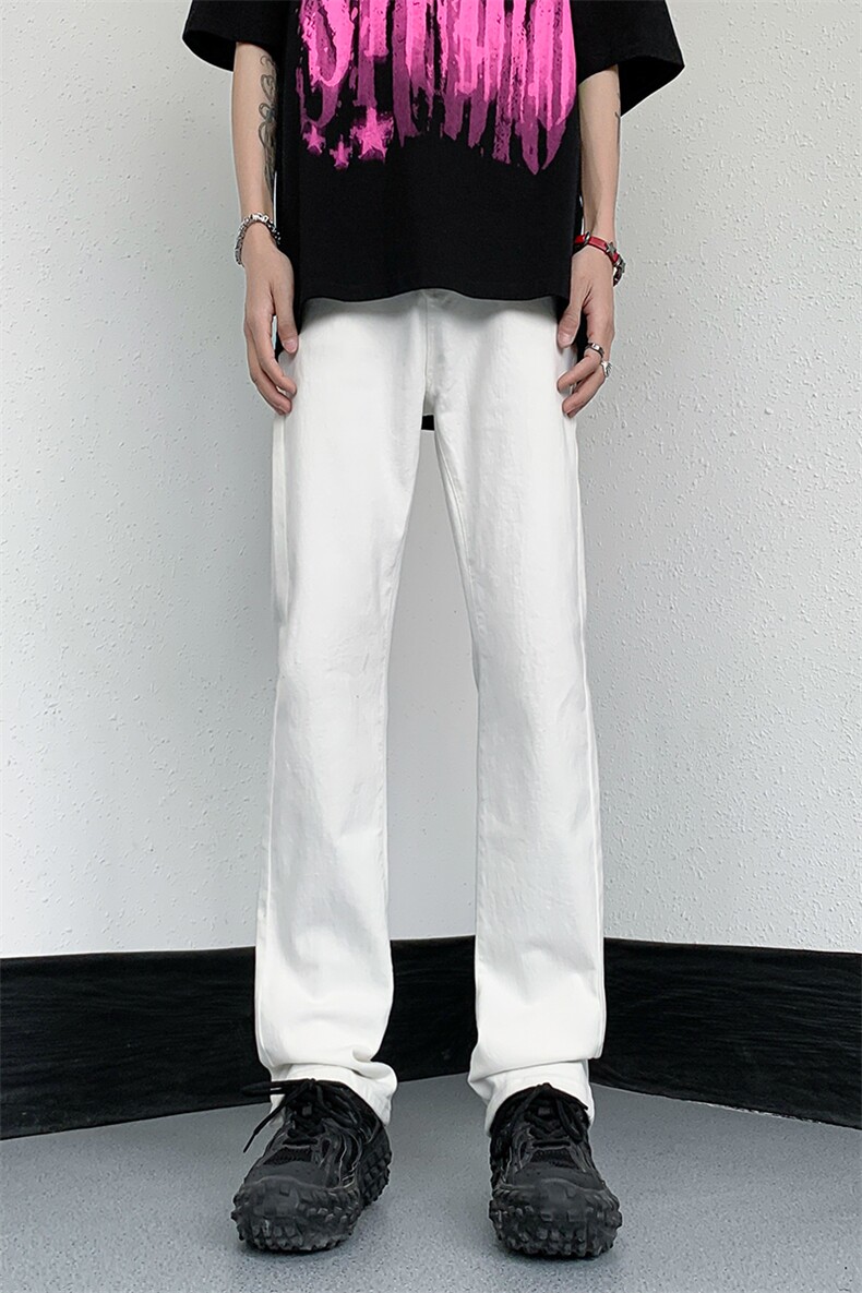 B221美式ins高街暗黑小众修身弹力休闲牛仔裤LK23010-P60控78,男装牛仔裤,电商B221