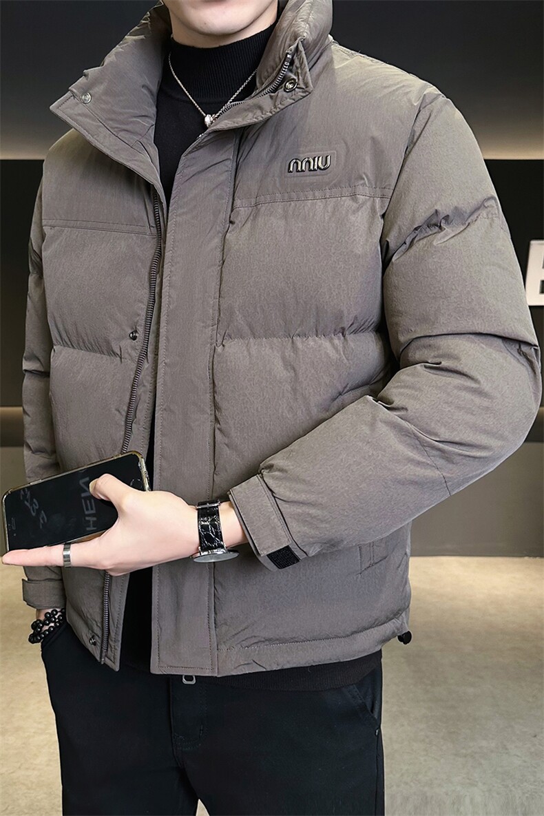 L-4XLMY6607-P175冬季新款短款立领纯色棉衣男加厚保暖外套男,男装棉衣,电商B321-1