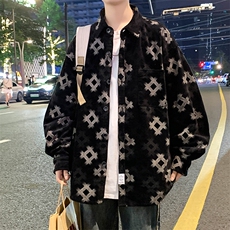 M-8XL灯芯绒秋季宽松加肥加大夹克衬衫外套XZ109-C2351-P65，男装夹克，星座109