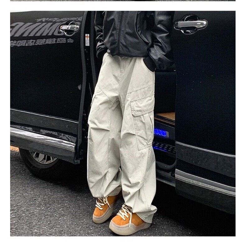 网图工装裤男2025新款美式复古大口袋痞帅潮牌休闲长裤子SQ71-P48,男装休闲裤,星座1001-1