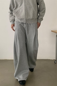 （网图慎用）360g重磅拼接褶皱弯刀曼巴棉卫裤男K24005-特P45控88图片
