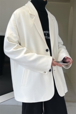 港风秋季轻奢西装男帅气高级感雅痞西服休闲宽松外套A071-X07-P85，男装西服，电商A071