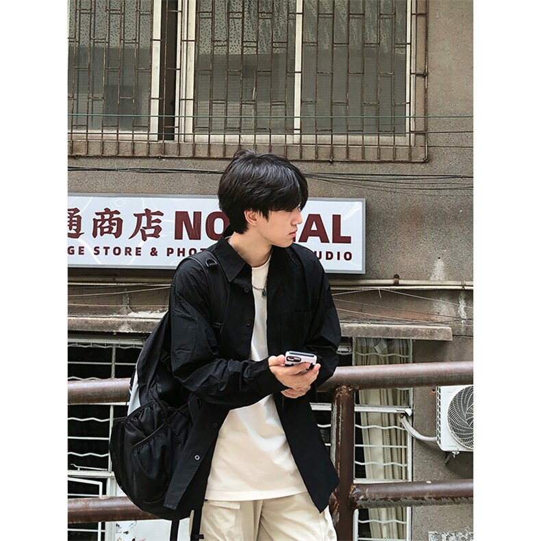 特P50无差价新款秋季时尚潮流长袖衬衫-US2252港风街头,男装衬衫,电商A003