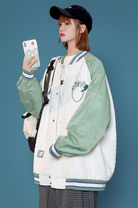 秋装新品潮韩版夹克棒球服男女2023中性风休闲刺绣外套 8013-P95图片