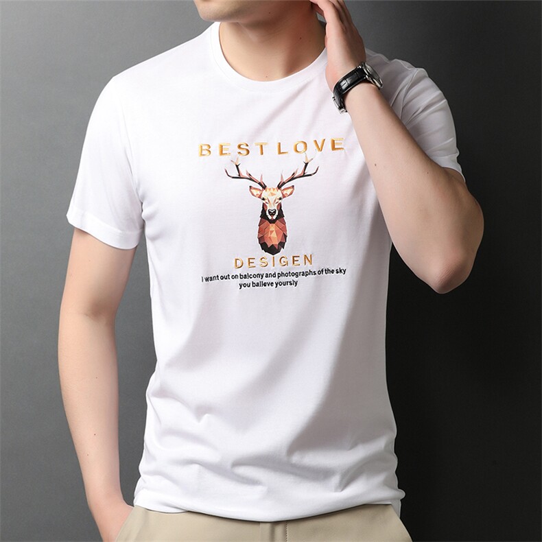 BB5066男士短袖T恤2023夏新款简约商务休闲修身体恤P48,男装T恤,电商B360