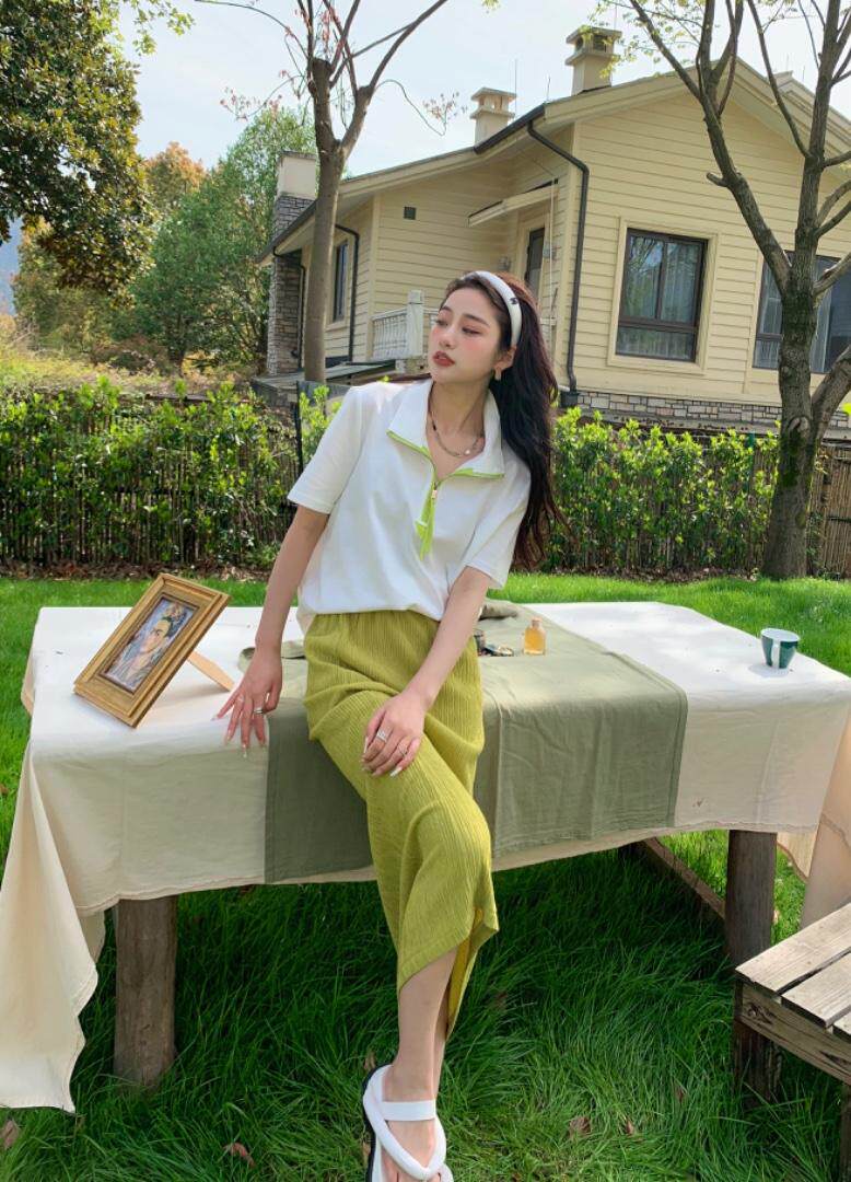 新款韩版、小立领拼色半拉链设计，其它，碧沁伊人