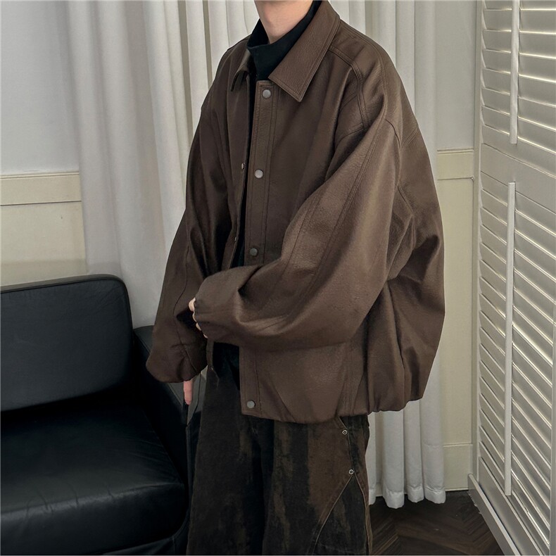 现货新款痞帅潮牌机车皮衣外套男士春秋A351-AP2639-p125控199，男装皮衣，电商A351