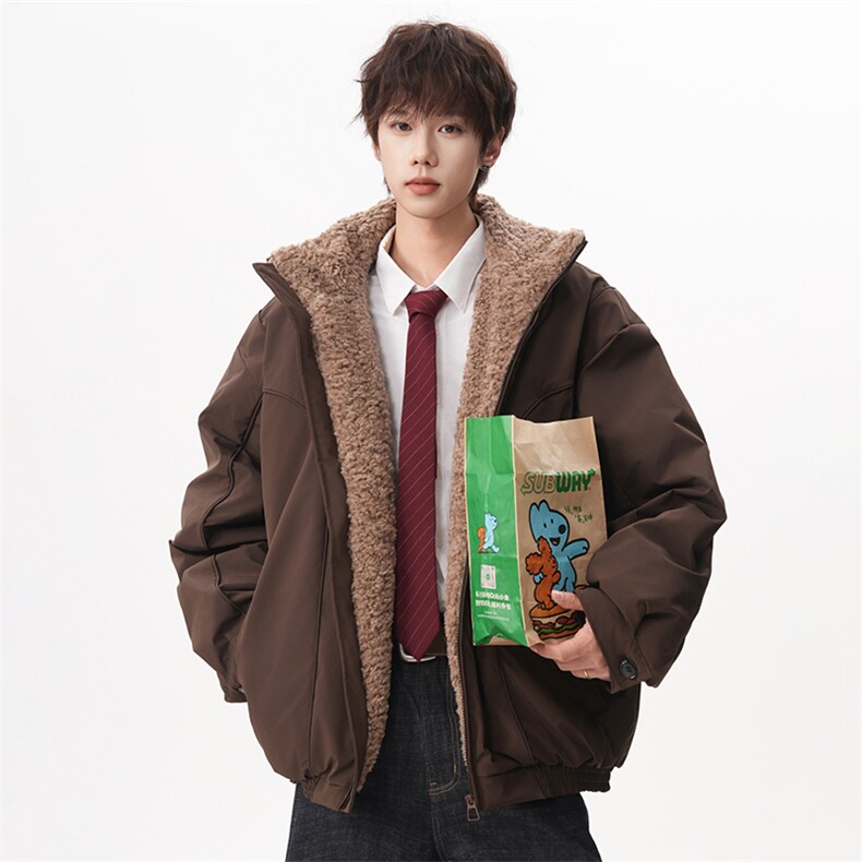 现货 座山雕羽绒服立领毛领加厚保暖宽松外套225-2-Y216-P228图片