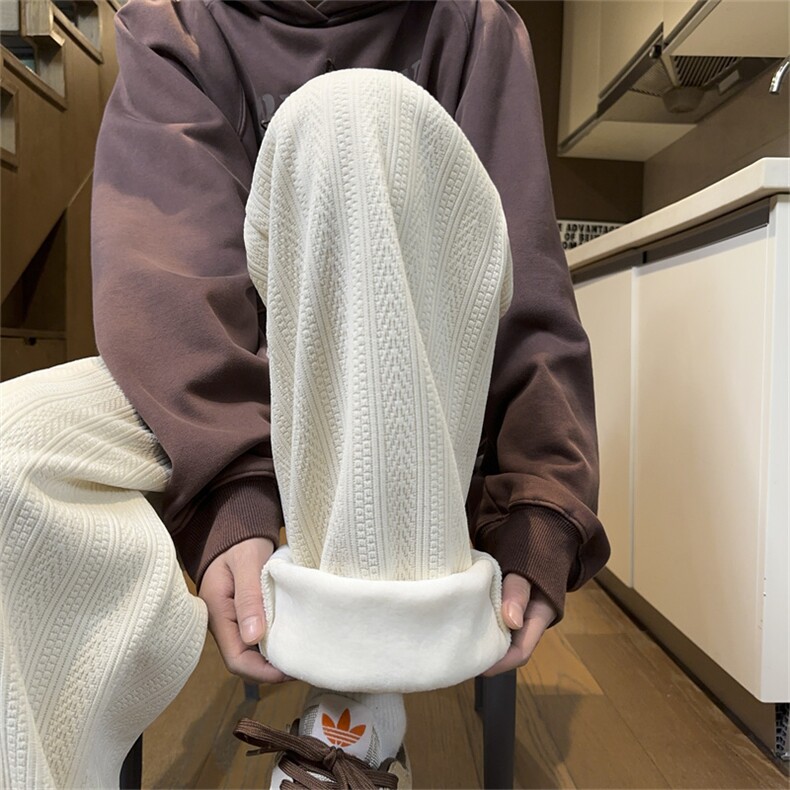 麦穗条加绒休闲长裤M-5XL特P45,男装卫衣,电商B325