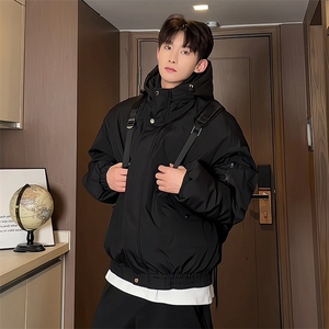 棉衣男ins潮牌潮流宽松休闲百搭棉服连帽复古棉袄MY1003-P100，男装棉衣，电商B381-1